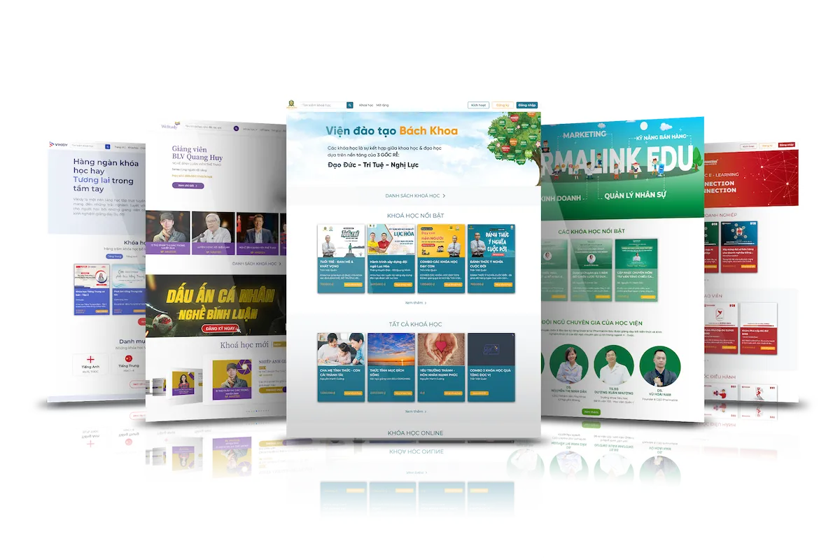 Hệ thống website e-Learning thương hiệu riêng